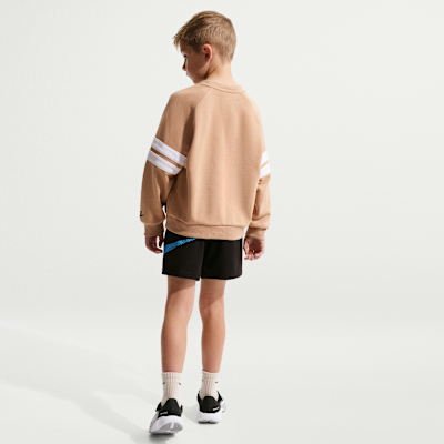 Nike Sportswear In The Zone Little Kids' French Terry Oversized Crew