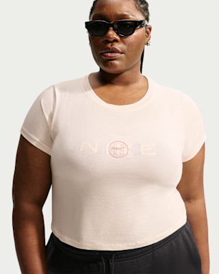 Женская футболка Nike Sportswear Chill Knit Slim Cropped (Plus Size)