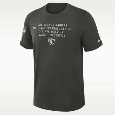 Playera Nike Dri-FIT de la NFL para hombre Las Vegas Raiders Salute to Service Slub