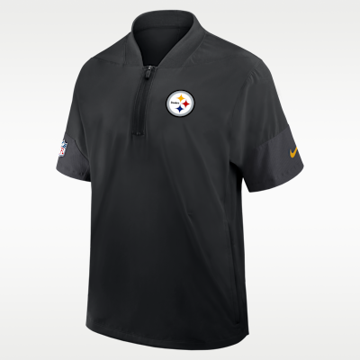 Pittsburgh Steelers Sideline Coach Men's Nike NFL 1/2-Zip Short-Sleeve Jacket