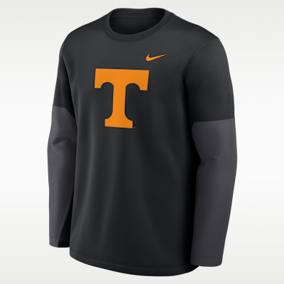 Playera de manga larga universitaria Nike Therma-FIT para hombre Tennessee Sideline Coach