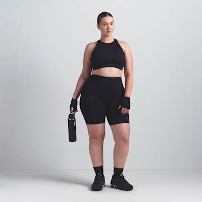 NikeSKIMS Matte magas derekú, 18 cm-es női kerékpáros rövidnadrág