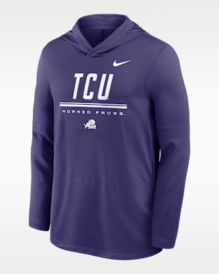 Мужские  TCU Sideline Nike Dri-FIT College Long-Sleeve Hooded Top