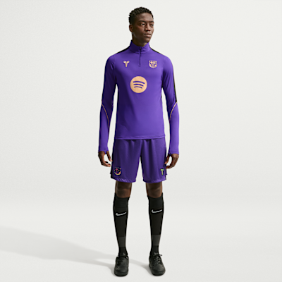 Nike FC Barcelona Strike Deplasman Kobe Dri-FIT Örgü Erkek Futbol Antrenman Üstü görsel 4