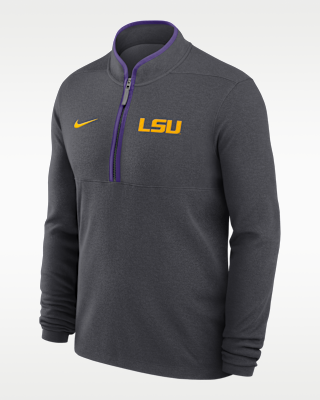 Мужские  LSU Victory Nike Dri-FIT College 1/2-Zip Long-Sleeve Top
