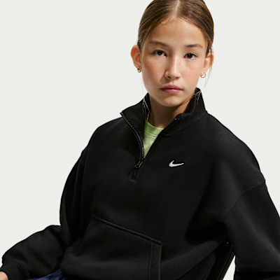 Детские свитеры Nike Sportswear Studio Fleece Big Kids' (Girls') Oversized 1/4-Zip Top