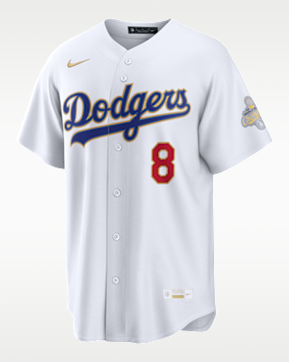 Мужские джерси Enrique Hernández Los Angeles Dodgers 2025 World Series Champion Gold Series Nike MLB Stadium Jersey