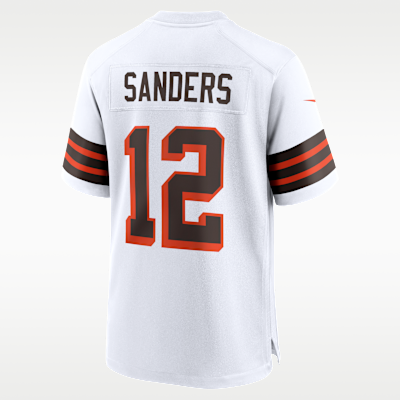 Jersey Nike de la NFL Game para hombre Shedeur Sanders Cleveland Browns 2025 NFL Draft