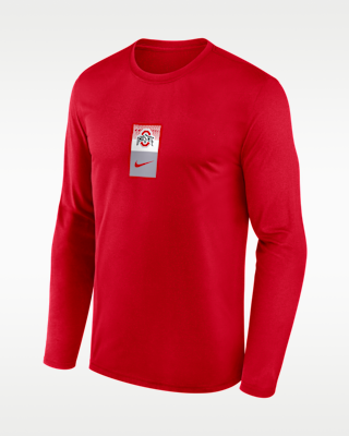 Мужская футболка Ohio State Primetime Stack Legend Nike Dri-FIT College Long-Sleeve