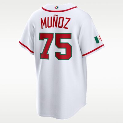 Andrés Muñoz Mexico National Baseball Team 2026 World Baseball Classic Men's Nike Stadium Jersey