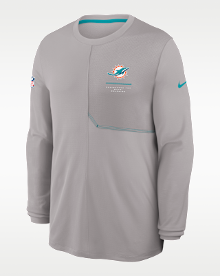 Мужские  Miami Dolphins Sideline Coach Nike Dri-FIT NFL Long-Sleeve Top