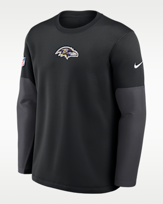 Мужская футболка Baltimore Ravens Scripted To Win Sideline Coach Nike Therma-FIT NFL Long-Sleeve