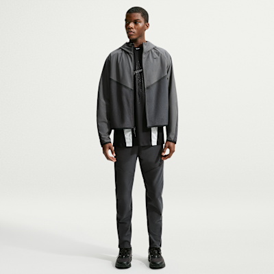 Nike Tech Shori Örgü Tam Boy Fermuarlı Windrunner Erkek Ceketi görsel 4