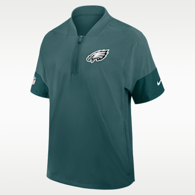 Philadelphia Eagles Sideline Coach Men's Nike NFL 1/2-Zip Short-Sleeve Jacket