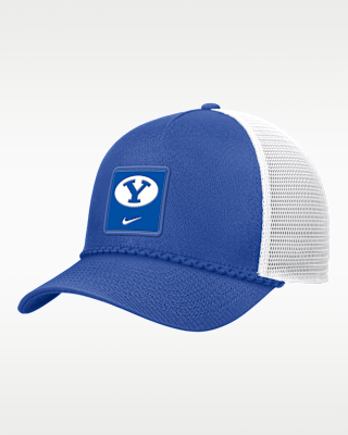 Женские BYU Sideline Rope Nike College Trucker Adjustable Hat
