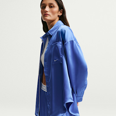 Nike Sportswear Women's Oversized Satin Long-Sleeve Top