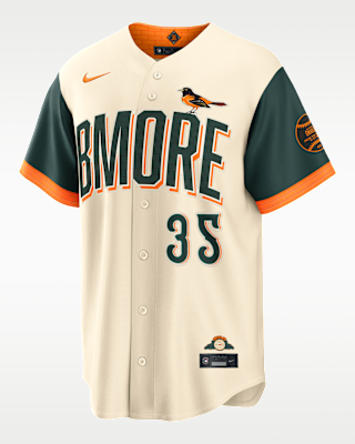 Мужские джерси Adley Rutschman Baltimore Orioles City Connect Nike MLB Stadium Jersey