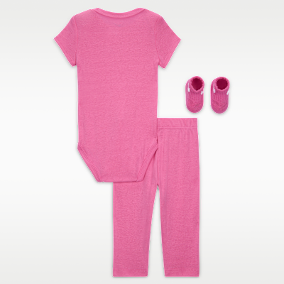 Conjunto de 3 piezas de tejido pointelle para bebé Nike