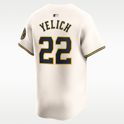 Jersey Nike Dri-FIT ADV de la MLB Limited para hombre Christian Yelich Milwaukee Brewers