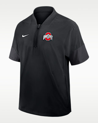 Мужская куртка Ohio State Sideline Coach Nike College 1/2-Zip Short-Sleeve