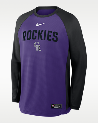 Мужские  Colorado Rockies Authentic Collection Nike Dri-FIT Pullover Crew