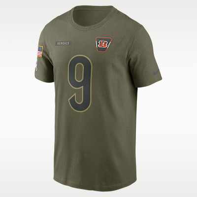 Playera Nike de la NFL para hombre Joe Burrow Cincinnati Bengals Salute To Service