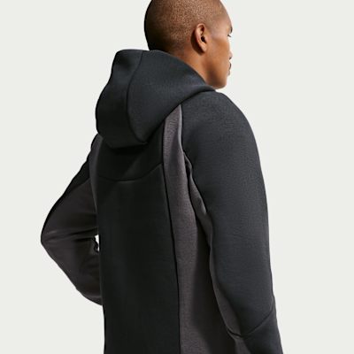 Nike Tech Renk Bloklu Tam Boy Fermuarlı Fleece Windrunner Erkek Ceketi görsel 2