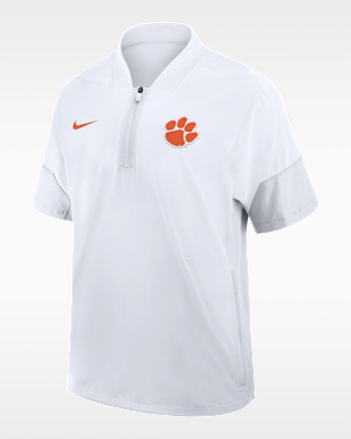 Мужская куртка Clemson Sideline Coach Nike College 1/2-Zip Short-Sleeve Hooded