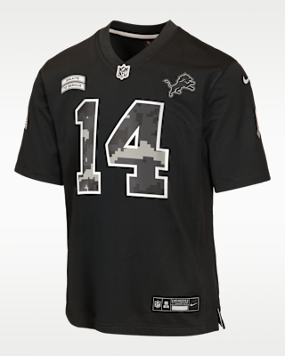 Детские джерси Amon-Ra St. Brown Detroit Lions Salute to Service Big Kids' Nike NFL Game Jersey