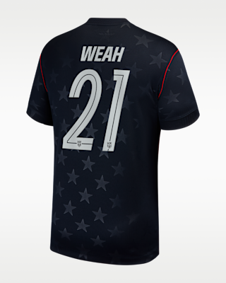 Мужские джерси Timothy Weah USMNT 2026 Stadium Away Nike Dri-FIT Soccer Jersey
