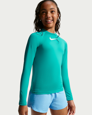Детские Nike Swim Hydroguard Big Kids' (Girls') Dri-FIT UV Long Sleeve Top