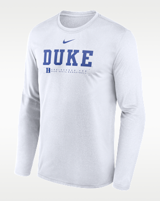 Мужская футболка Duke Courtside Basketball Shootaround Legend Nike Dri-FIT College Long-Sleeve для баскетбола