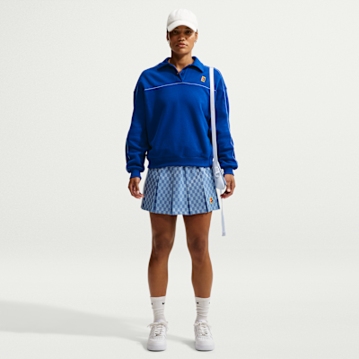NikeCourt Court Koleksiyonu Uzun Kollu Fleece Kadın Tenis Üstü görsel 4