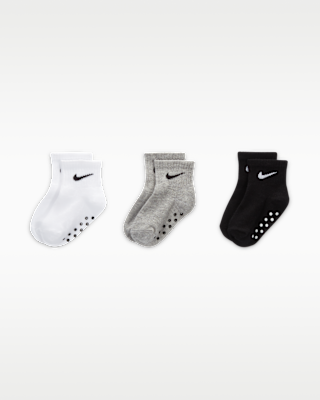 Детские носки Nike Toddler Swoosh Ankle Gripper Socks (3-Pairs)