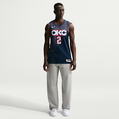 Shai Gilgeous-Alexander Oklahoma City Thunder City Edition Men's Nike NBA Swingman Jersey