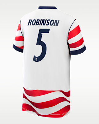 Детские джерси Antonee Robinson USMNT 2026 Stadium Home Big Kids' Nike Dri-FIT Soccer Jersey
