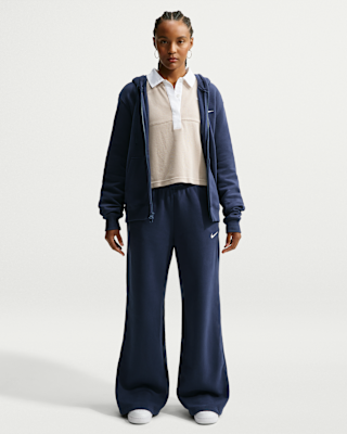 Женские Nike Studio Fleece Medium Weight Mid-Rise Wide-Leg Pants