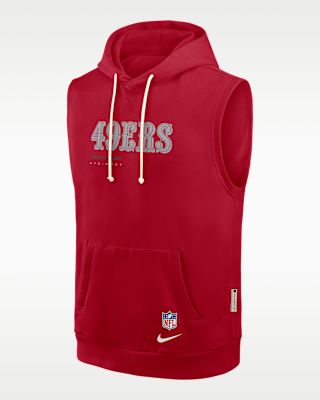 Мужское худи San Francisco 49ers Sideline Nike Dri-FIT NFL Sleeveless Pullover Hoodie