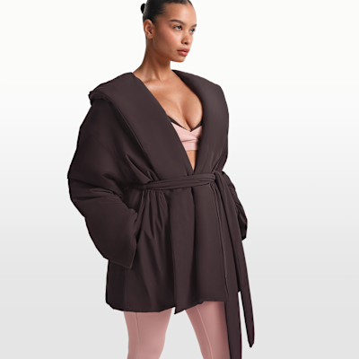 NikeSKIMS Woven Nylon Women's Wrap Coat