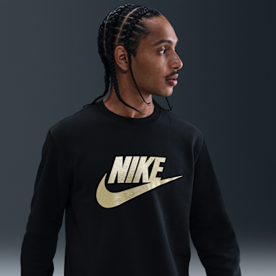 Nike Sportswear Club Men's Graphic Fleece Crew-Neck Sweatshirt