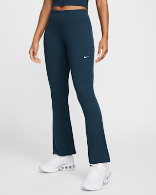 Женские тайтсы Nike Sportswear Chill Knit Tight Mini-Rib Flared Leggings