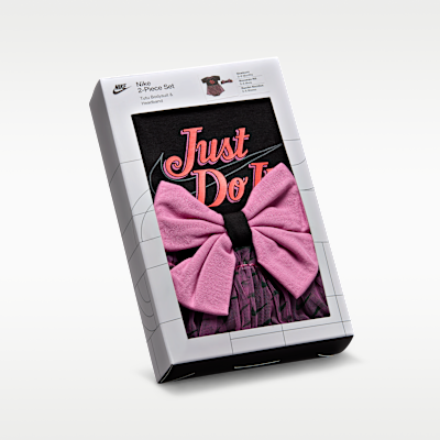 Coffret deux pièces avec body et tutu Nike Swooshfetti pour bébé (0-9 mois)