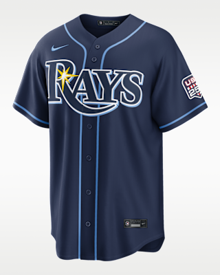 Мужские джерси Junior Caminero Tampa Bay Rays USA 250 Nike MLB Stadium Jersey