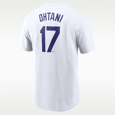 Playera Nike de la MLB para hombre Shohei Ohtani Los Angeles Dodgers Fuse