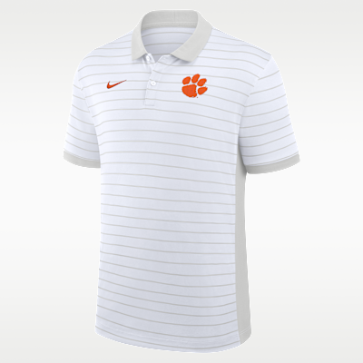 Clemson Sideline Victory Stripe Men's Nike Dri-FIT College Polo