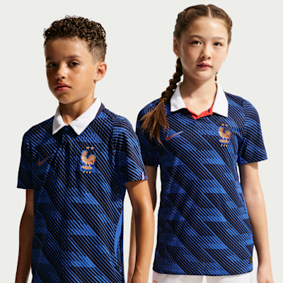 Nike Koszulka piłkarska dla dużych dzieci Aero-FIT Reprezentacja Francji Match 2026 (wersja domowa)