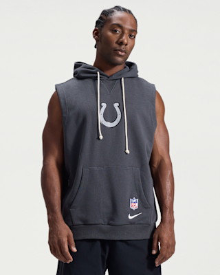Мужское худи Indianapolis Colts Rivalries Collection Sideline Nike Dri-FIT NFL Sleeveless Pullover Hoodie