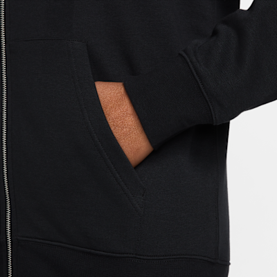 Nike Club Tam Boy Fermuarlı Fransız Havlu Kumaşı Erkek Kapüşonlu Üstü görsel 6