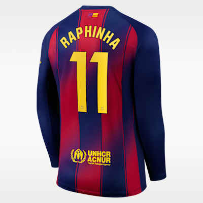 Raphinha Barcelona 2025/26 Stadium Home Men's Nike Dri-FIT Soccer Jersey