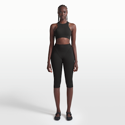 Γυναικείος στηθόδεσμος με ψηλό λαιμό NikeSKIMS Ribbed Seamless